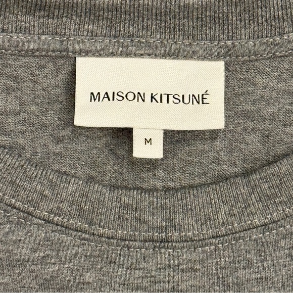 Maison Kitsuné Bold Fox Head Patch Comfort Tee – Gray, Size M - Picture 6 of 9